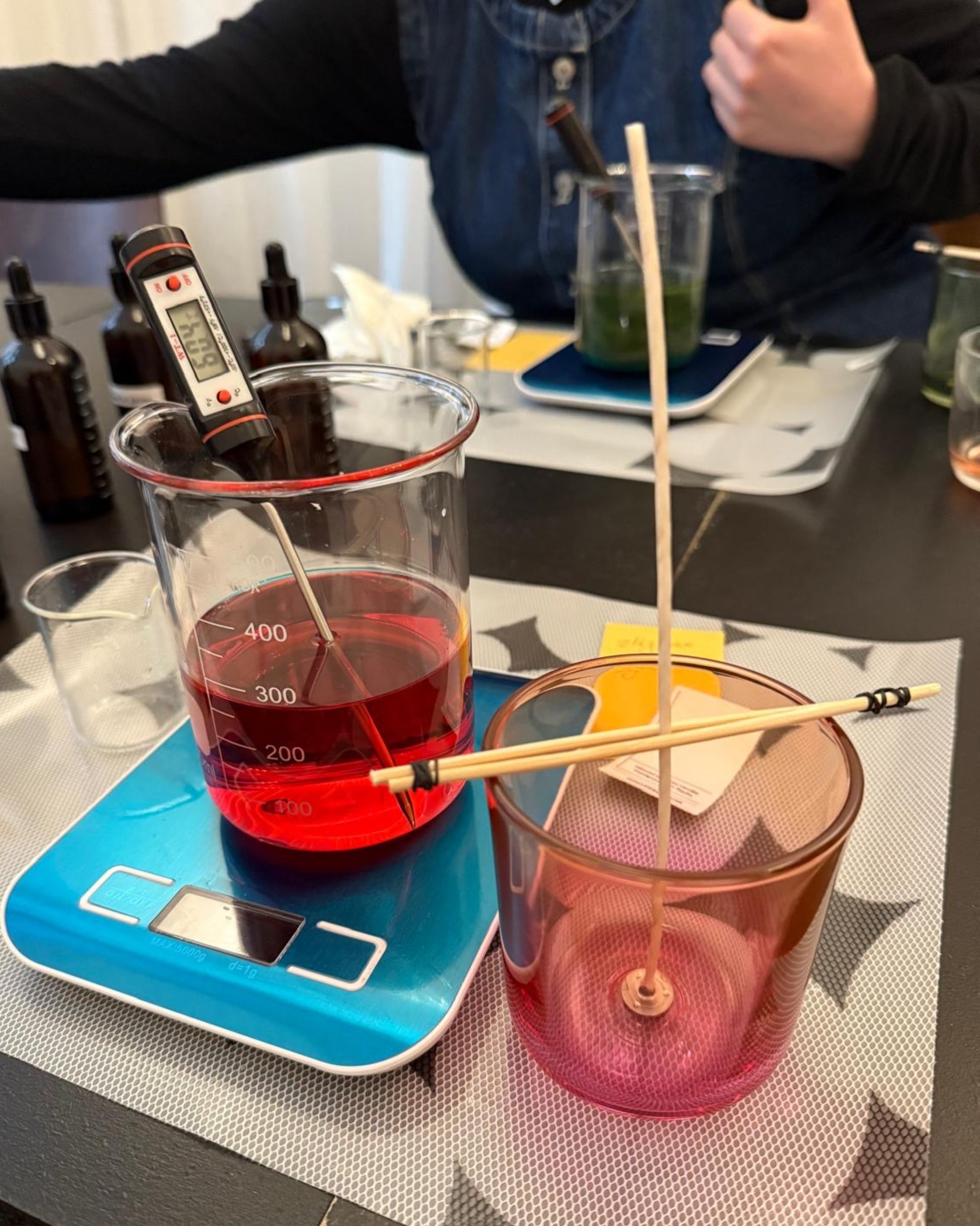 Making your own colourful candles