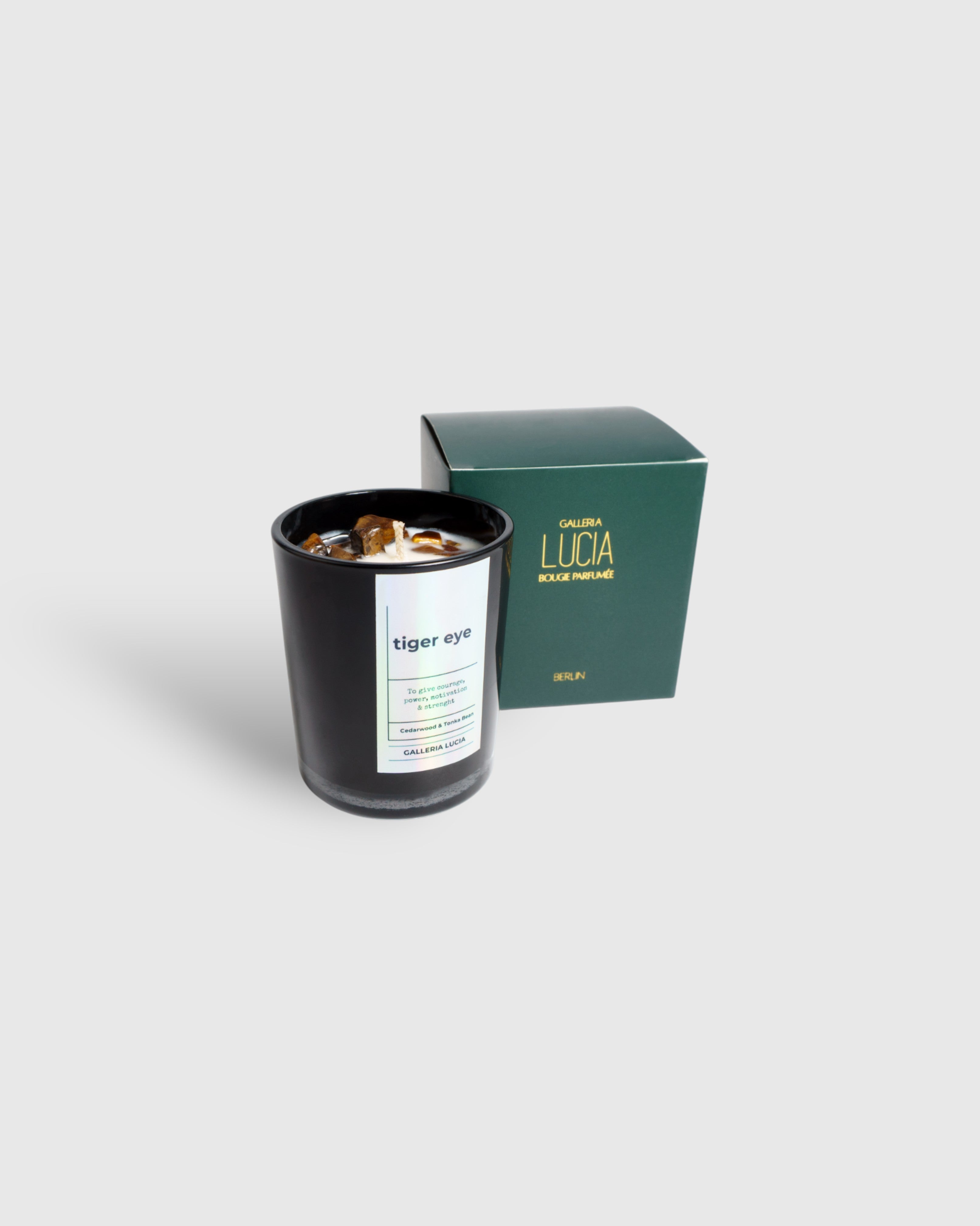 Tiger Eye Crystal Candle - Cedarwood & Tonka Bean
