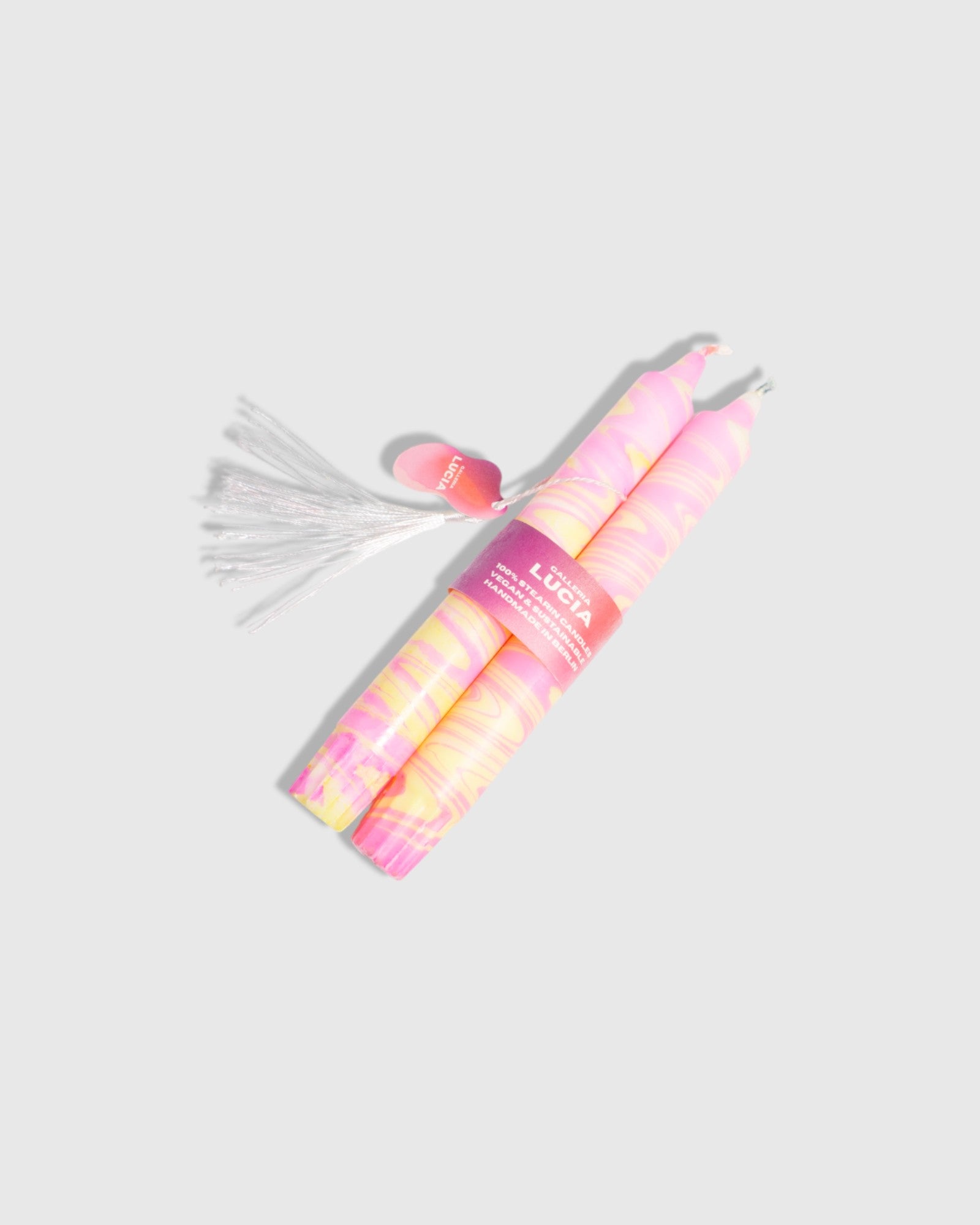 Neon taper candles packaged